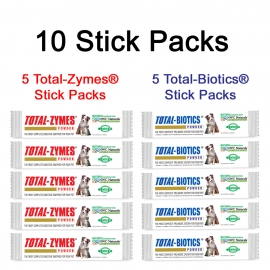 10 pack of 5 Total-Zymes® and 5 Total-Biotics® Stick Packs